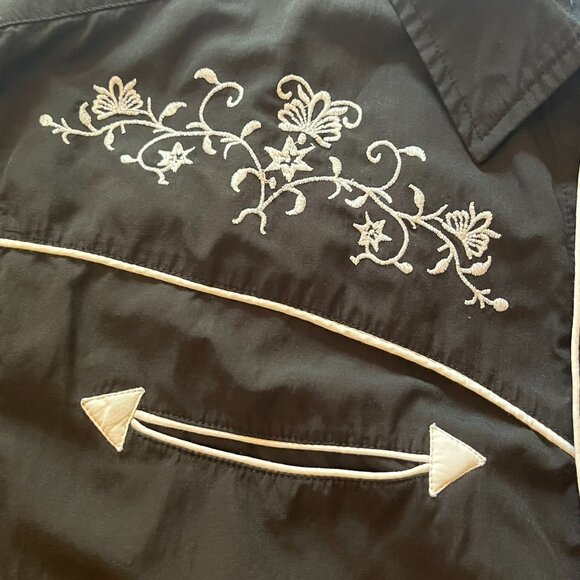 High Noon Large long sleeve pearl snap mens western shirt - Picture 4 of 6